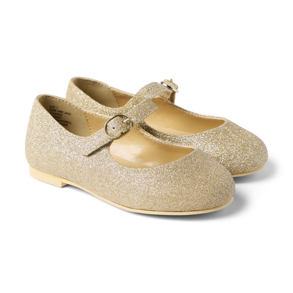 Janie and Jack Other - Janie and Jack Ballet Flat Gold Glitter Formal Event Wedding Flower Girl Easter